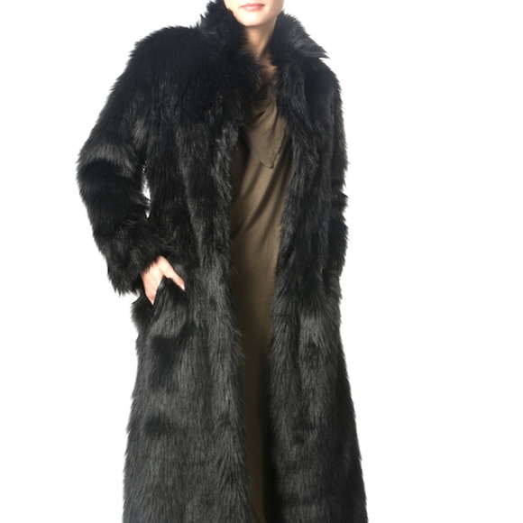 LongCoat Faux Fur Coat Warm Jacket #EM18006